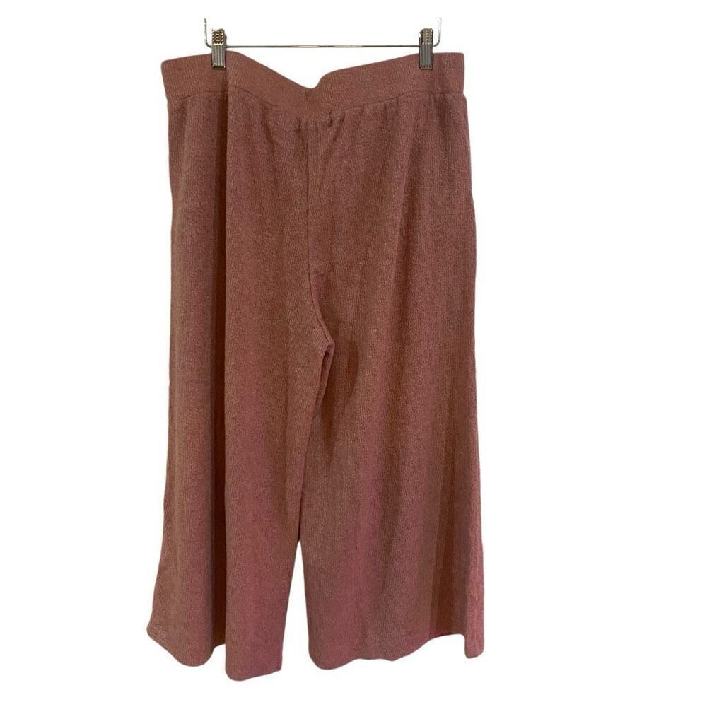 Gibson Look NWT large side leg cropped comfy pants reddish orange